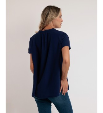 Admas Chemise  manches courtes Fluid navy