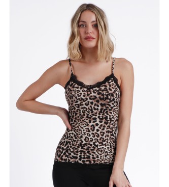 Admas Brown Leopard Skin T-Shirt