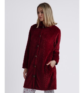 Admas Thank You Long Sleeve Robe red