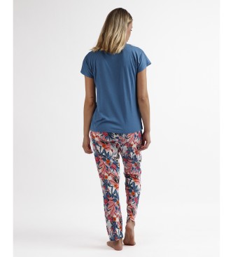 Admas Pijama Manga Corta Butterflies azul