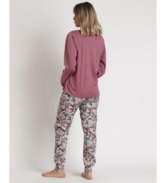 Admas Flowers In The Attic langrmet pyjamas pink