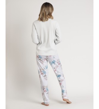 Admas Pyjamas Long Sleeve French Garden white