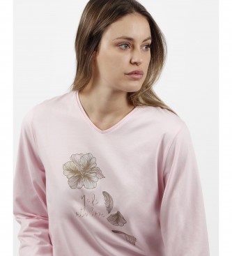 Admas Pyjamas Made With Love rose, gris