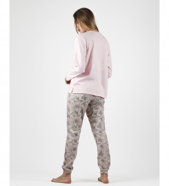 Admas Pijamas feitos com amor rosa, cinzento