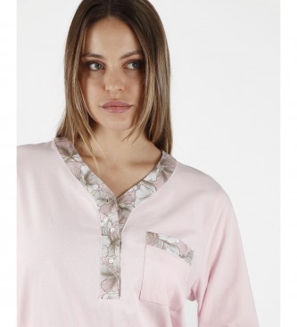 Admas Pyjama Tapeta Made With Love rose, gris