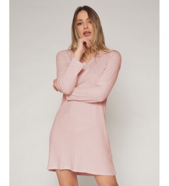 Admas Camisa de noite Elegant Line rosa
