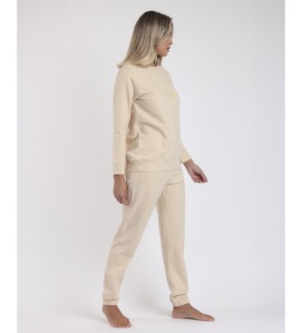 Admas Pajamas Long Sleeve Home beige