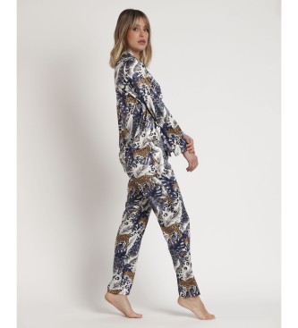 Admas Luxury Leopard lngrmad ppen pyjamas multicolour