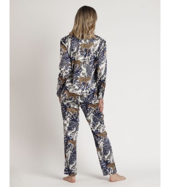 Admas Luxury Leopard lngrmad ppen pyjamas multicolour