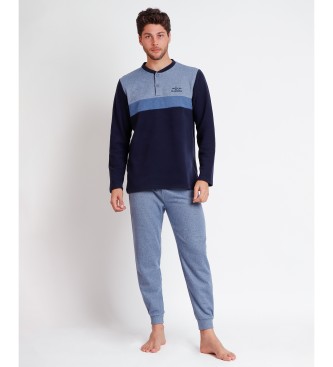 Admas Pyjamas med lng rm Eclipse blue