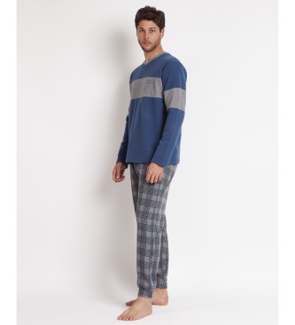 Admas Pajamas Long Sleeve Saxony blue