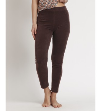 Admas Pantalon long en velours ctel marron