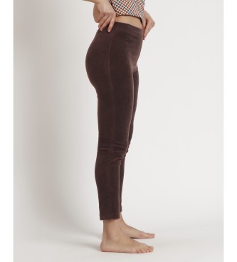 Admas Pantalon long en velours ctel marron