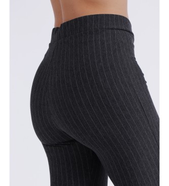 Admas Long Stretch Trousers Pinstripe grey