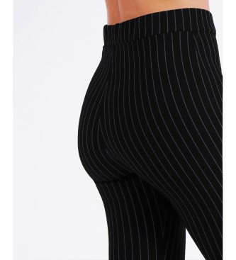Admas Long Stretch Trousers Pinstripe black