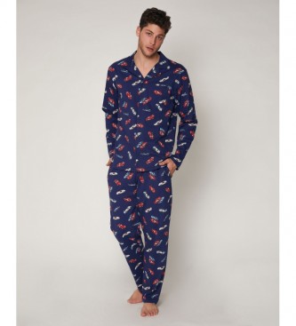 Admas Pyjama Grand Prix bleu
