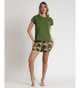Admas Pyjama  manches courtes Apres Sleep green
