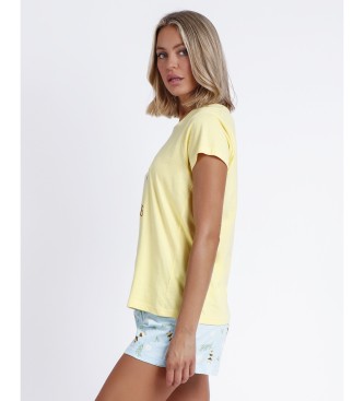 Admas Beeutiful Pyjama  manches courtes jaune