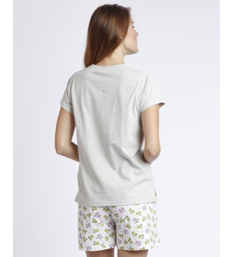 Admas La Dolce Vita Short Sleeve Pyjama grey
