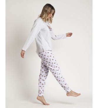 Admas Pijama Manga Larga All You Need is Sleep gris