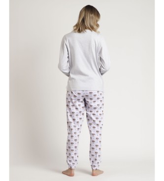 Admas Pijama Manga Larga All You Need is Sleep blanco