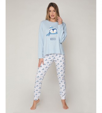 Admas Cool Winter pyjamas blue