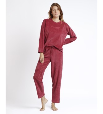 Admas ADMAS Pyjama lange mouwen Corduroy rood