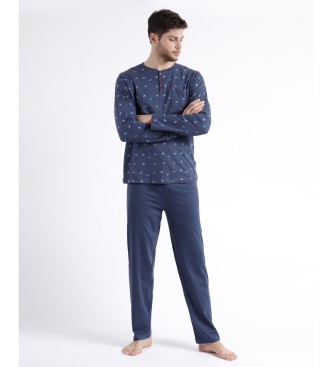 Admas Pijama de manga comprida com estampado Origami Navy