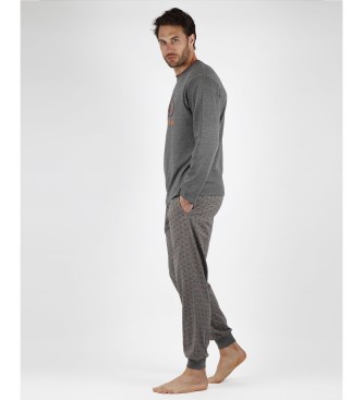 Admas Long Sleeve Pyjamas Fixie Bikes grey