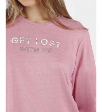 Admas Get Lost Schlafanzug rosa