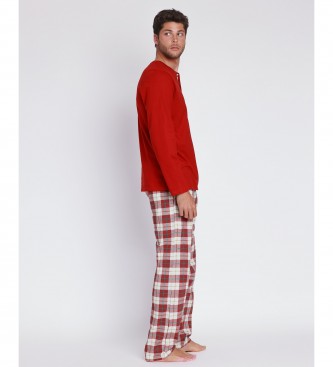 Admas Pyjama met lange mouwen van peperkoek 
