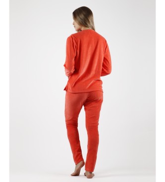 Admas Pijama de manga comprida Hello Wish vermelho