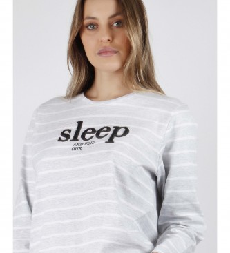 Admas Pyjama Let's Sleep gris