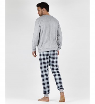 Admas Pajamas Let's Stay gray