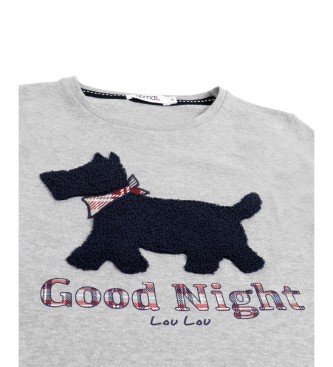 Admas Pyjama Lou Lou Goodnight manches longues gris