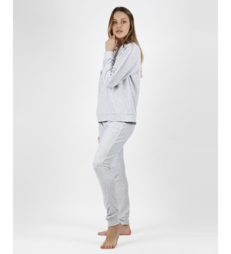 Admas Make a Wish long sleeve pyjamas grey