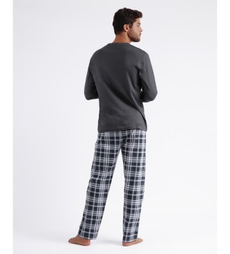Admas Pyjama  manches longues Own Rules gris