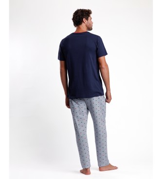 Admas Pyjama  manches longues Sailing navy