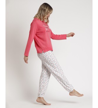 Admas Langrmet pyjamas Star coral