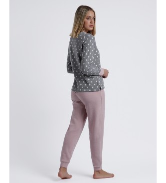 Admas Pyjamas langrmet Sweet Dots gr