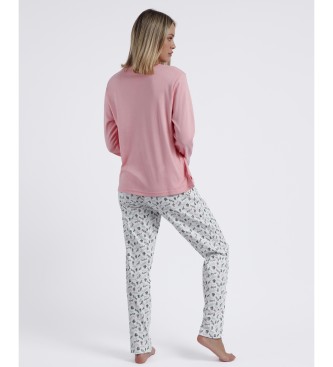 Admas Time to Grow Pyjama met lange mouwen roze