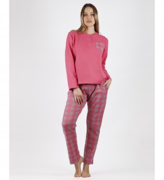 Admas Różowa piżama Vichy