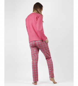 Admas Różowa piżama Vichy