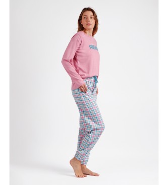 Admas Your Best Friend Pyjama met lange mouwen roze