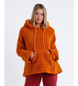 Admas Sweatshirt Lange Mouwen Warm Corel Hooded oranje