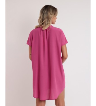 Admas Kurzrmeliges Hemdkleid Fluid Pink