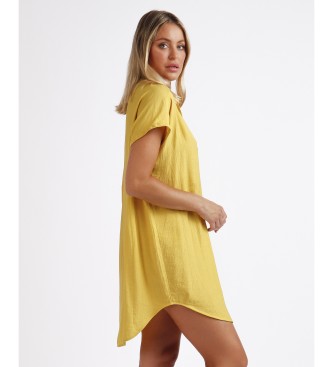 Admas Short Sleeve Shirt Dress Fluid yellow