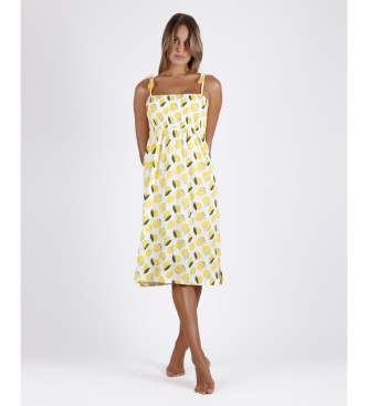 Admas Sukienka plażowa cytrynowy żółty