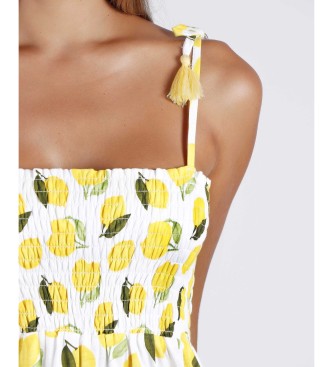 Admas Sukienka plażowa cytrynowy żółty