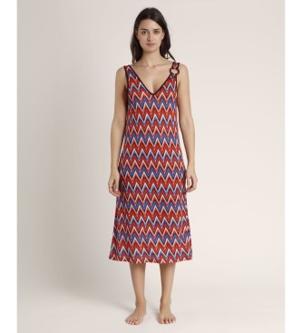 Admas Ethnic Waves Sleeveless Dress multicolour